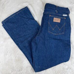 Vintage Wrangler Jeans Mens 36x30 USA 70s 945DEN Regular Fit Blue Denim 1970s